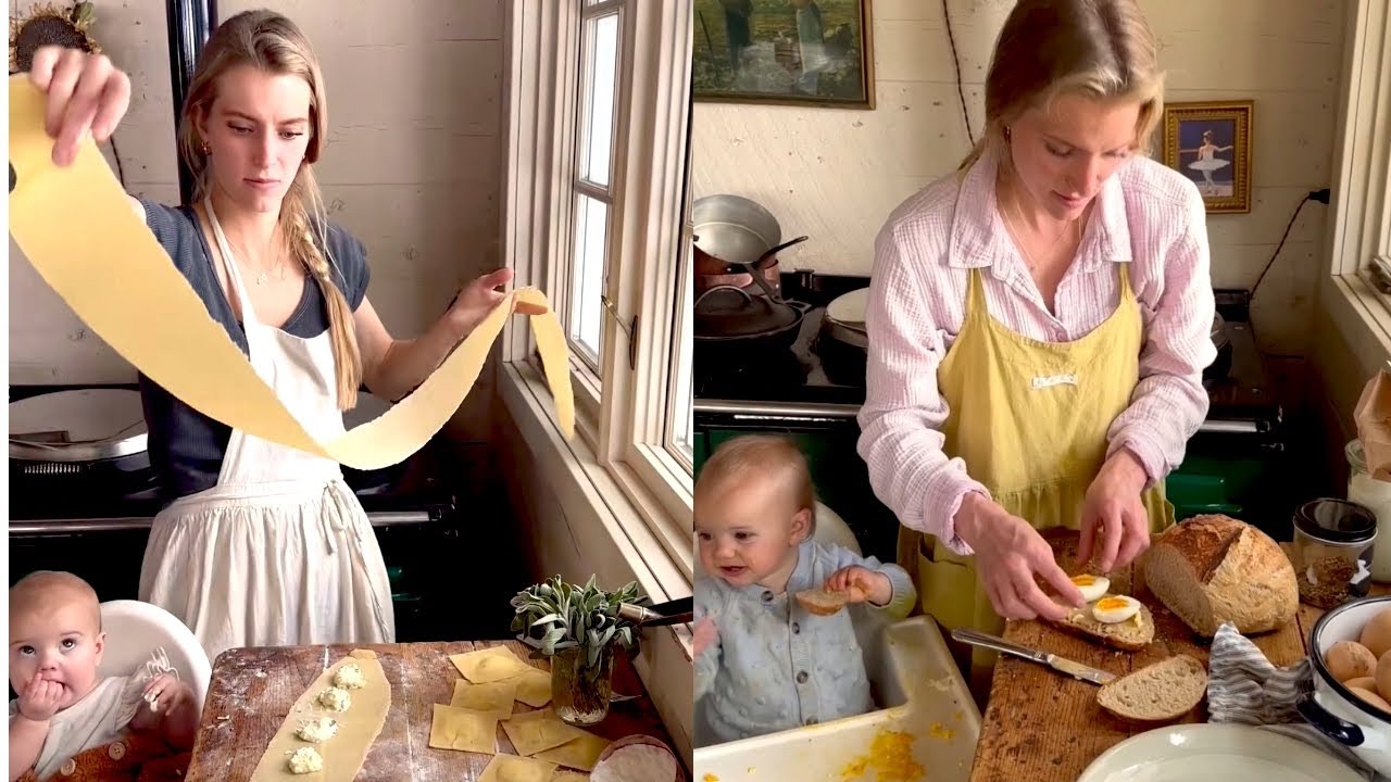 Homemade Fresh Ravioli and Sourdough 