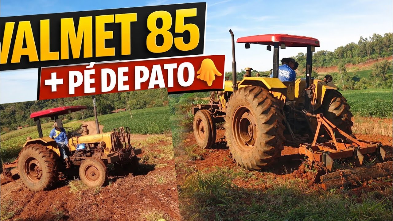 Valmet 85 passando o pé de pato 