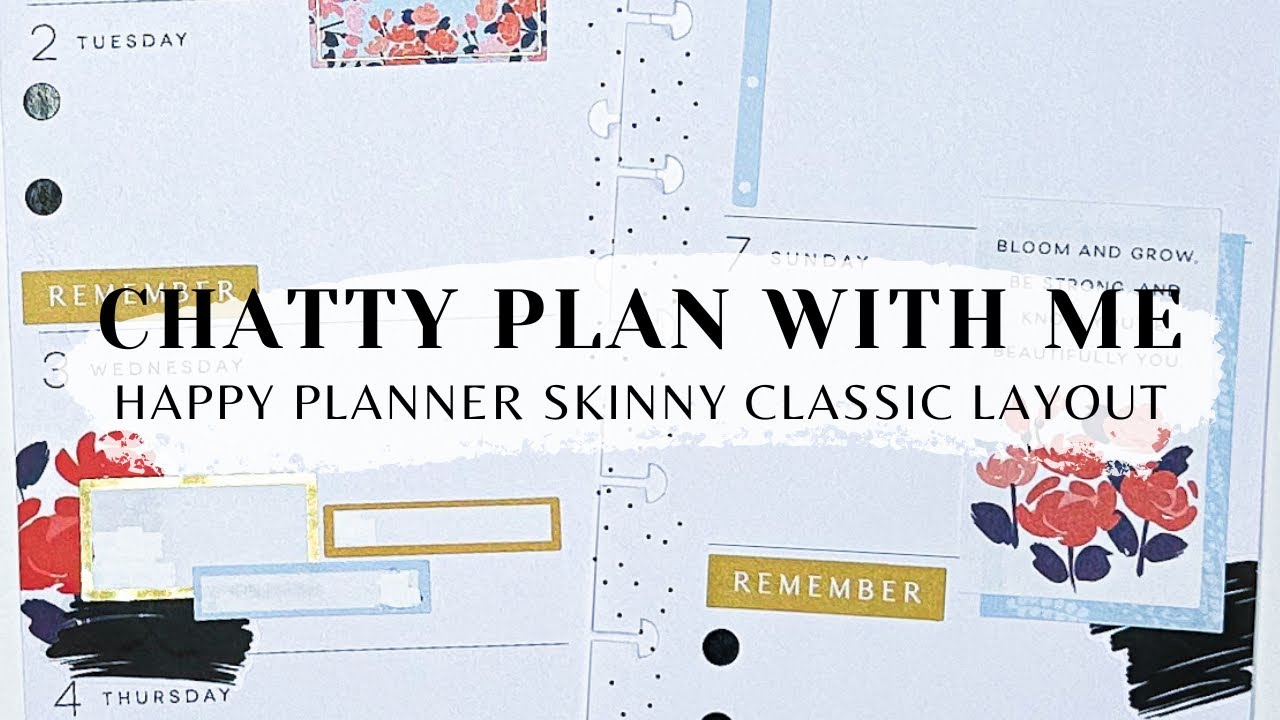 CHATTY PLAN WITH ME 📒 | HAPPY PLANNER SKINNY CLASSIC LAYOUT | TEENY FLORALS | JAN 1 - 7