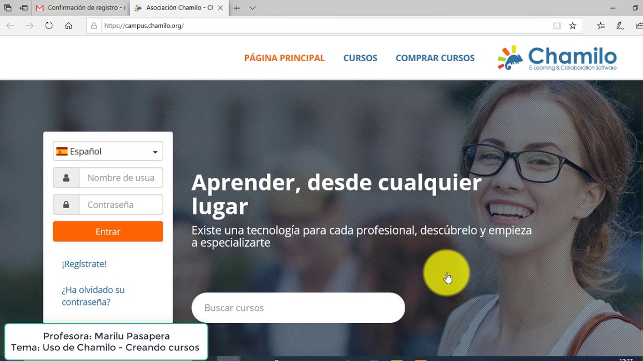 CHAMILO - Creación de curso, ejercicios y lecciones para docentes