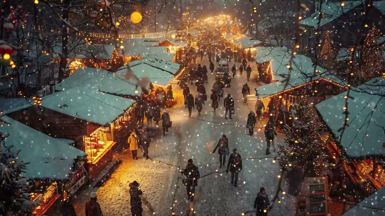 ❄️Cozy Winter Window with Falling Snow ❄️ | Ambient Background Tv, sleep