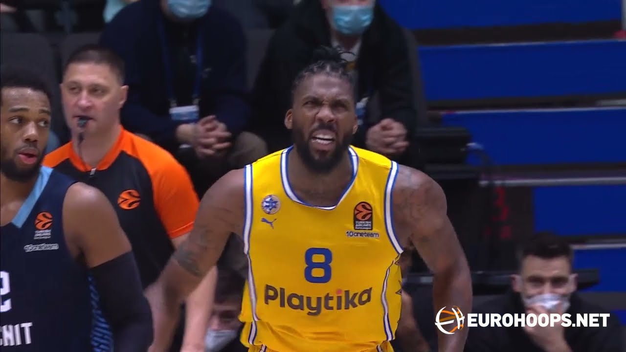 Zenit St Petersburg - Maccabi Playtika Tel Aviv 73-71: Jalen Reynolds (24 points, 11 rebounds)