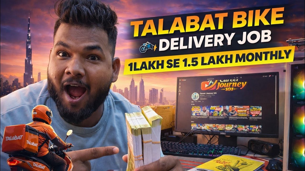 Dubai bike delivery job Urgent  requirement for biker || On YouTube Channel 