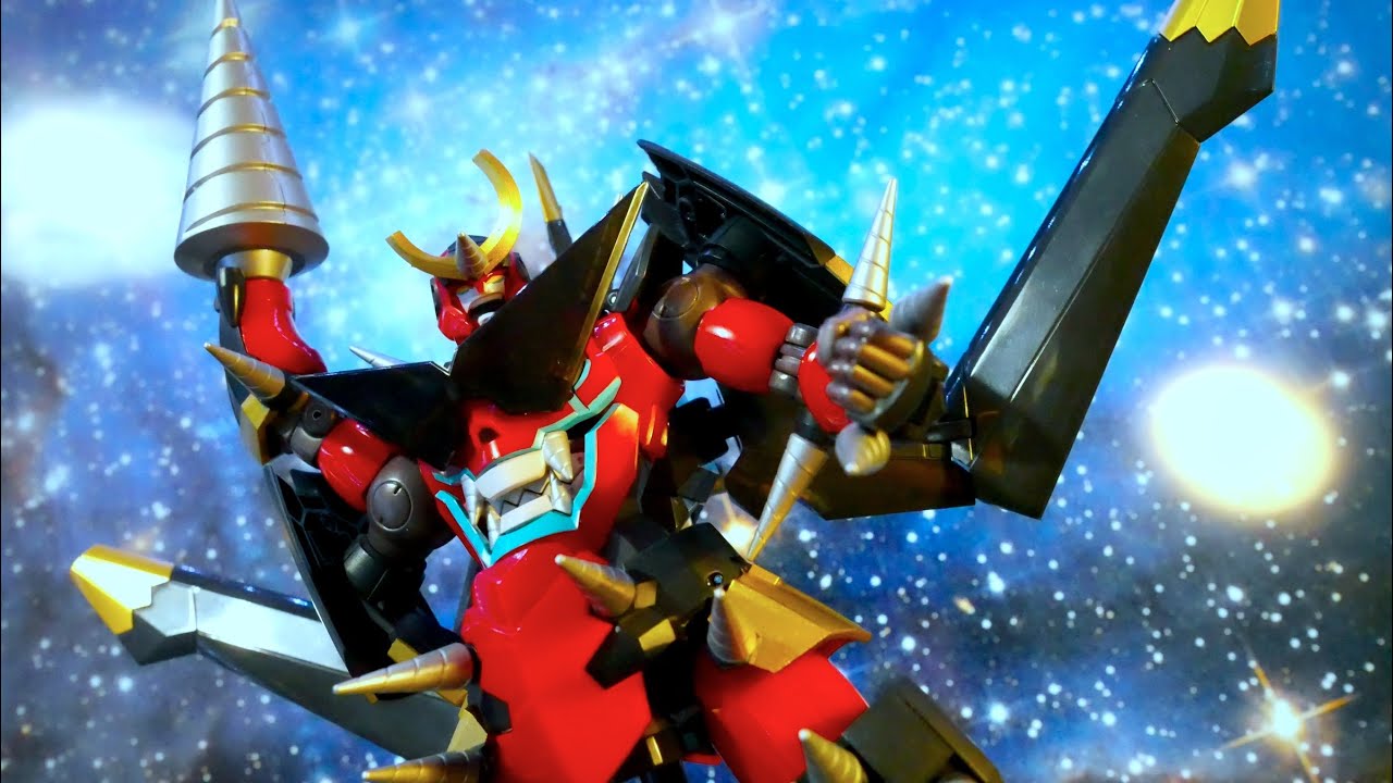 Bandai Chogokin GX-107 Gurren Lagann & Giga Drill Set Unboxing & Review