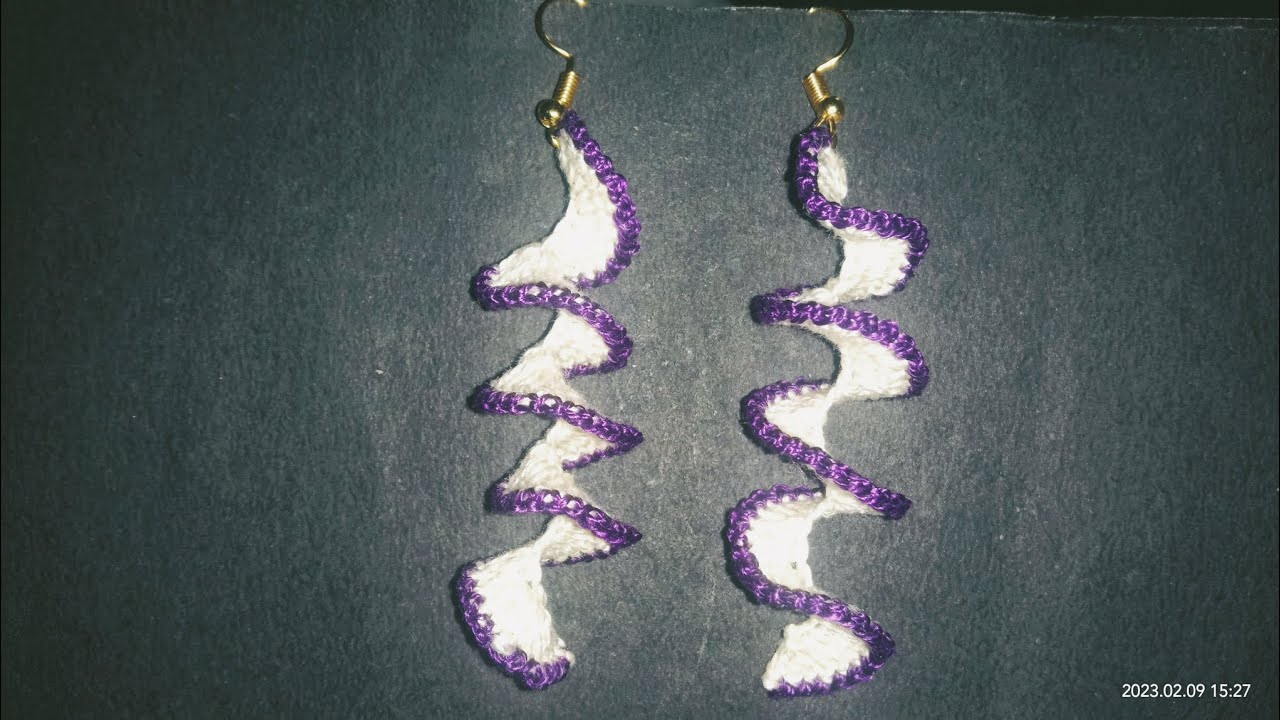 Easy crochet spiral earrings