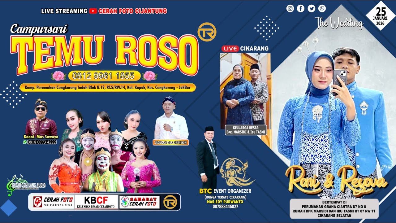 LIVE 🔴 Pernikahan Roni Masduki & Reyova Nuril Khairiyah | Campursari TEMU ROSO - Fajar Gemilang 🔊