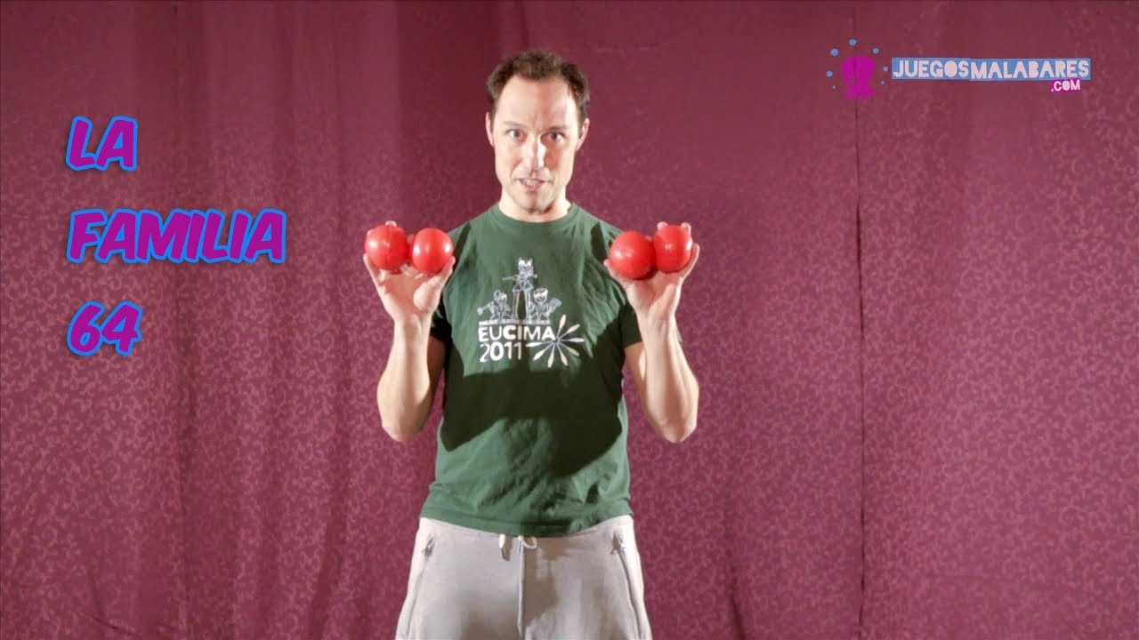 Tutorial  - Malabares sincrónicos con cuatro bolas - La familia 64