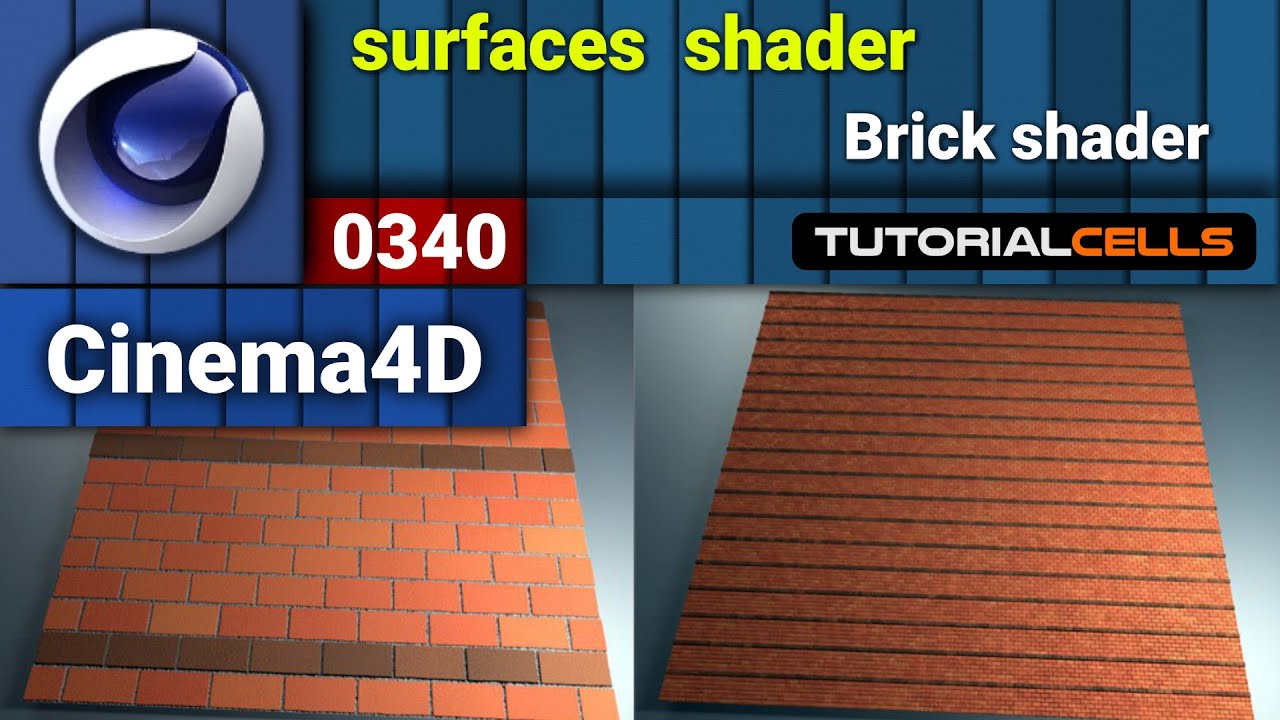 0340. Brick shader in cinema 4d