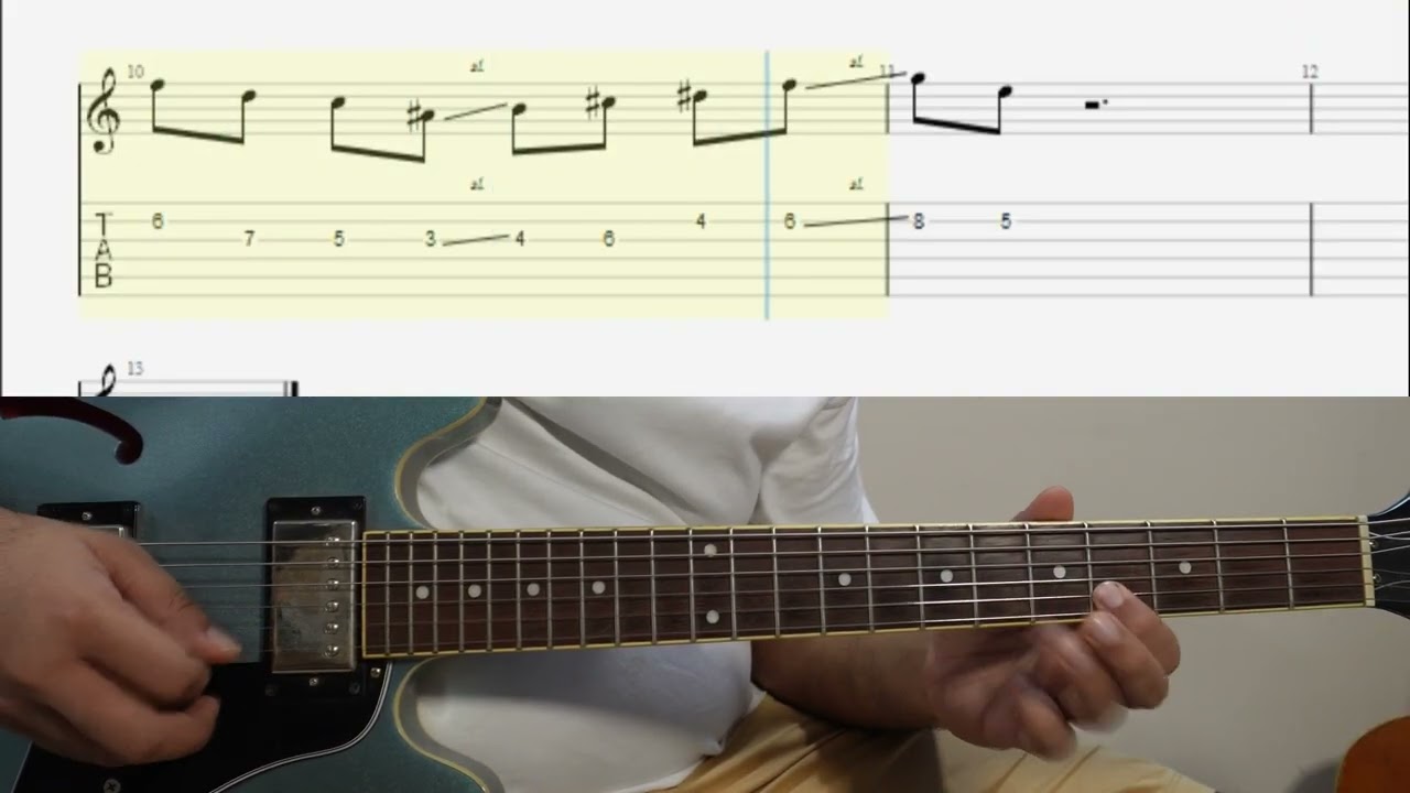 251 Major ALTERED LICKS - Exercise 6 (with Tabs & Backing Track)