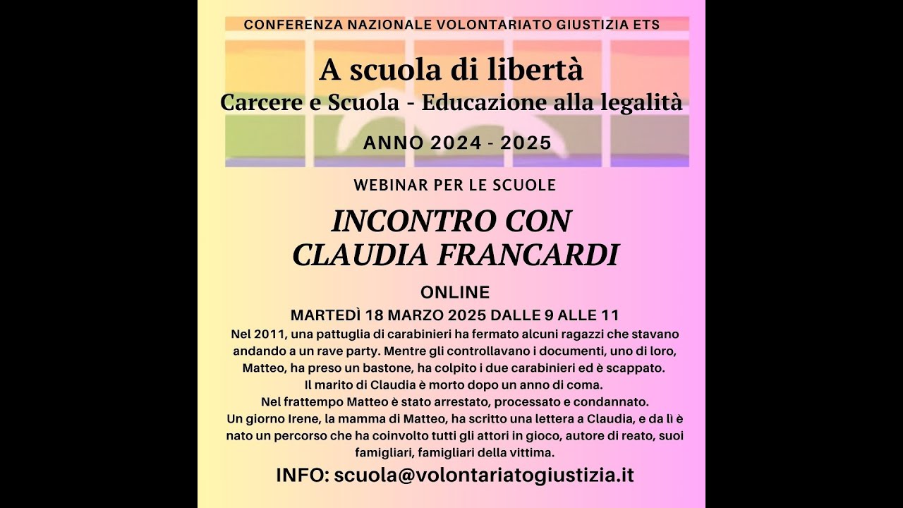 INCONTRO CON CLAUDIA FRANCARDI 18.3.25