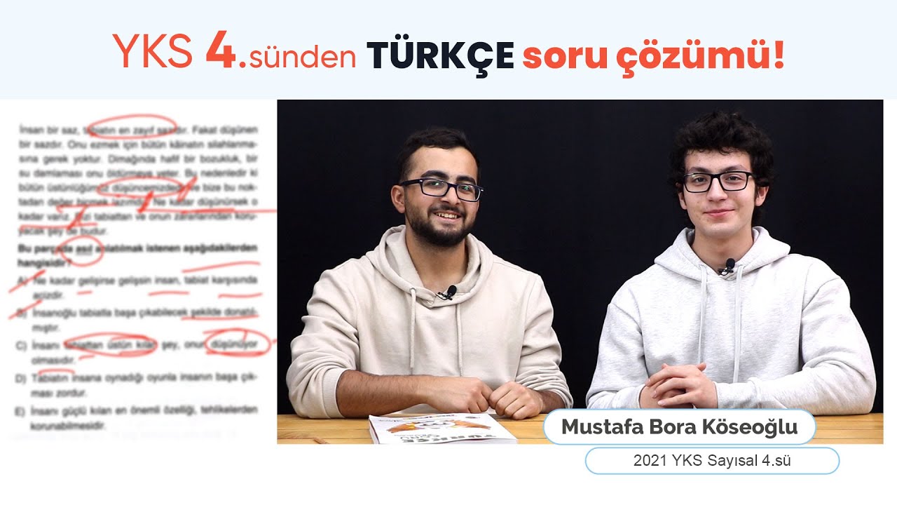 BORA İLE EFSANE TYT TÜRKÇE SORU ÇÖZÜMÜ | YKS TÜRKİYE 4.SÜ İLE PRATİK ÇÖZÜMLER…