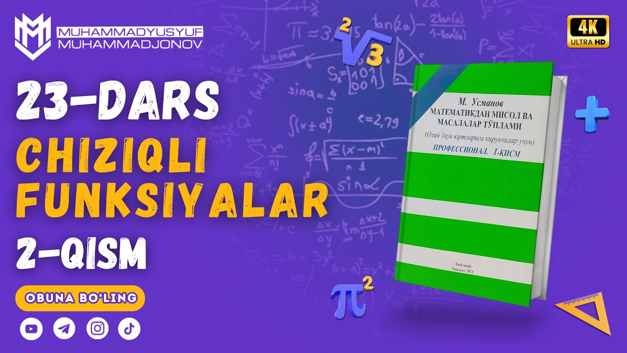 23-DARS Chiziqli funksiyalar 2-qism