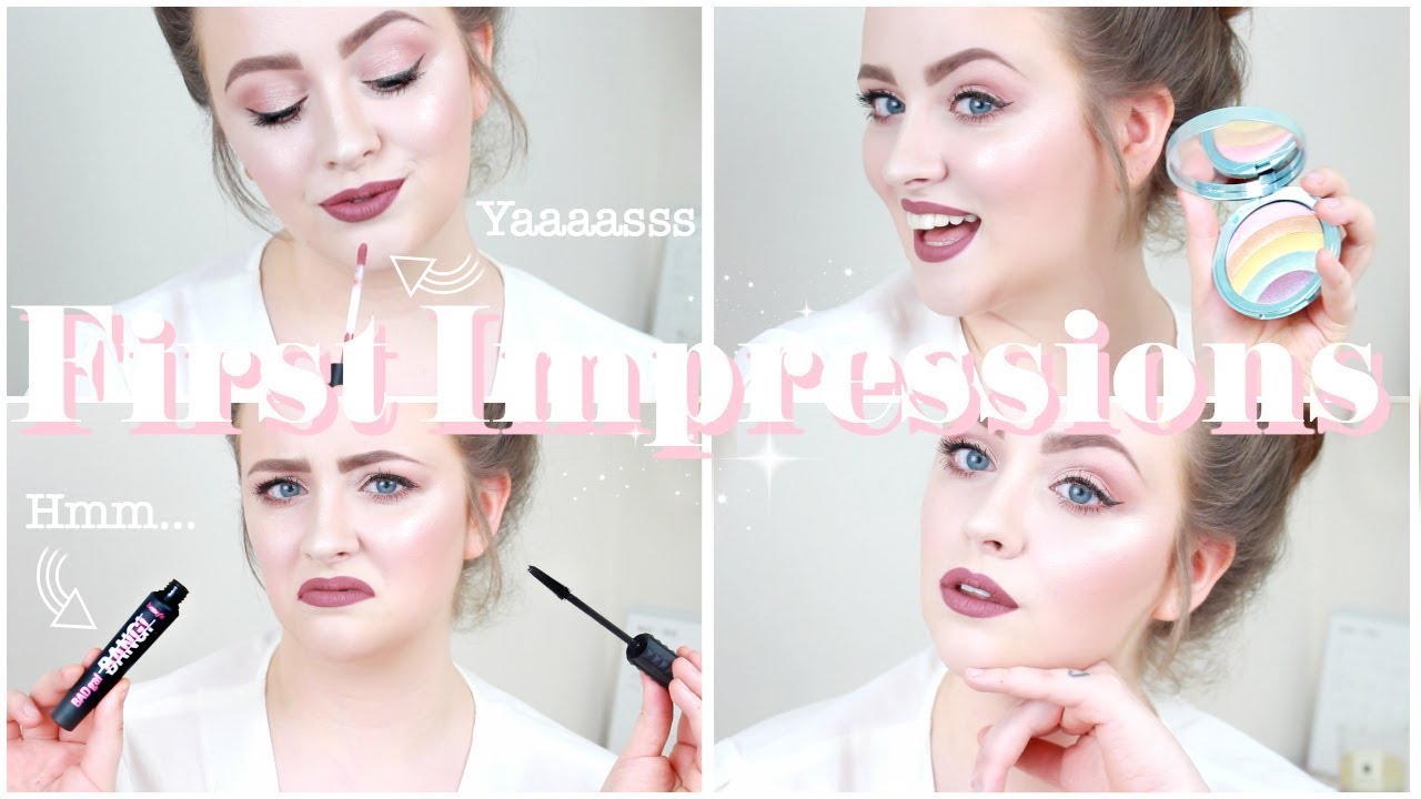 TESTING NEW MAKEUP! Full Face Of First Impressions | Becca Rose