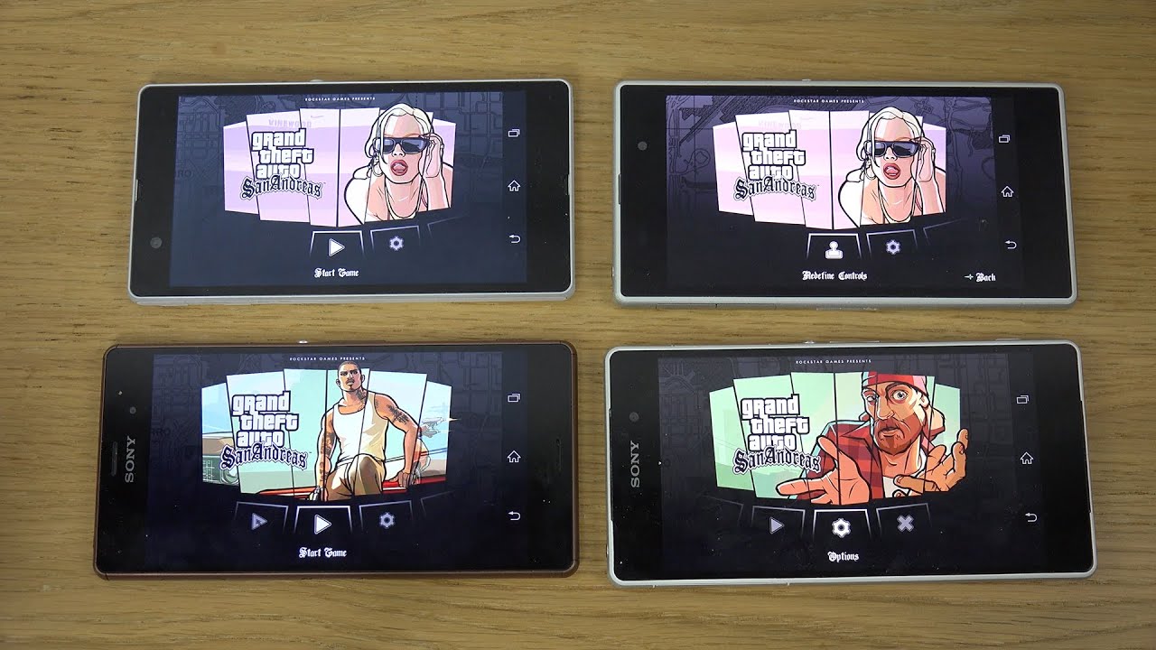 GTA San Andreas Sony Xperia Z3 vs. Xperia Z2 vs. Xperia Z1 vs. Xperia Z Gameplay Review