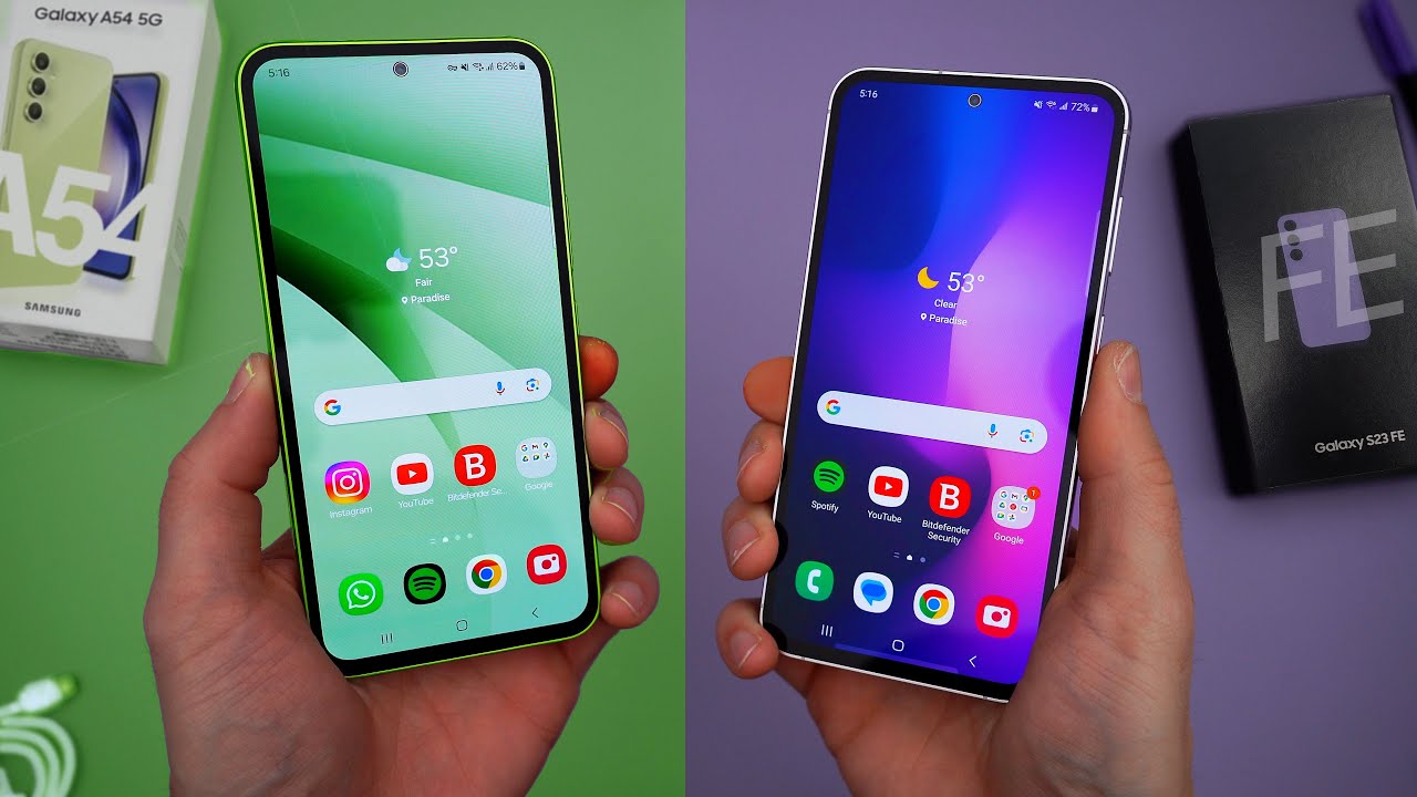 Полное сравнение Samsung S23 FE и A54 5G: сложный выбор!
