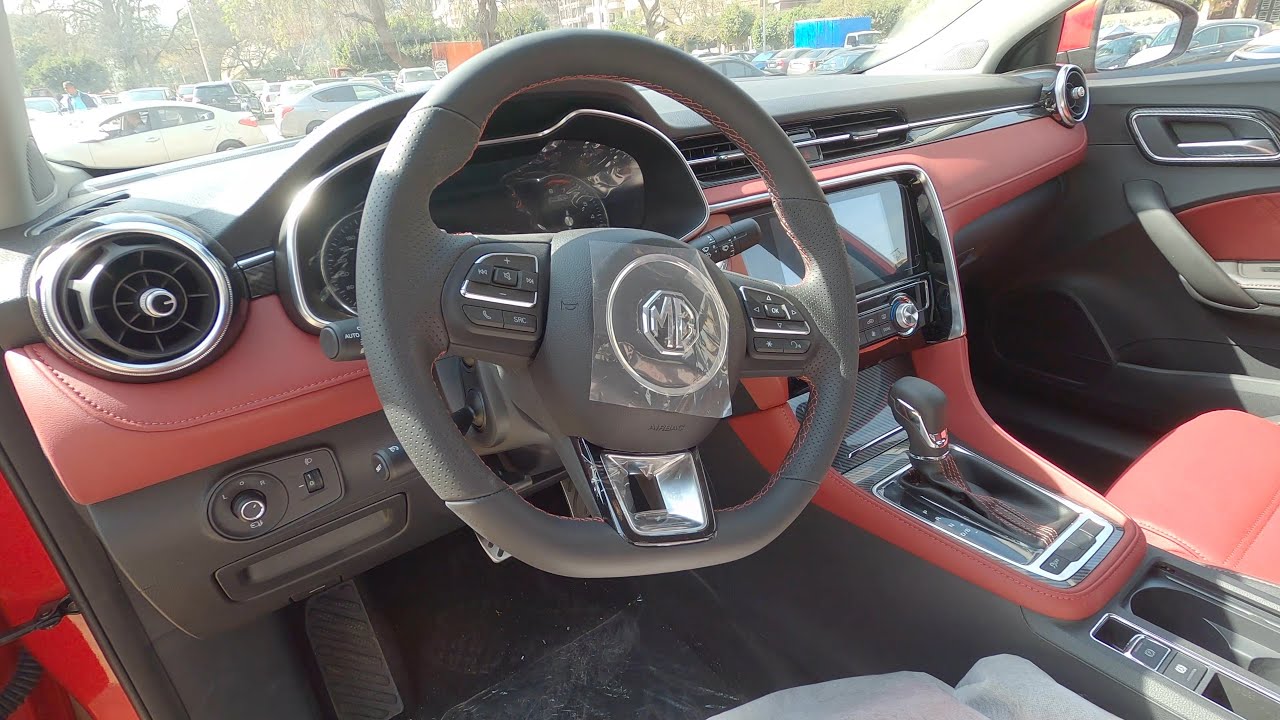 MG 6 2021 LUXURY красный цвет экстерьера и интерьера обзор