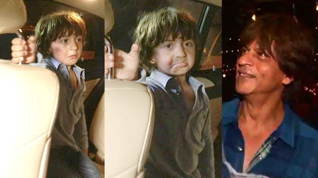 Shahrukh Khan's CUTE Son AbRam CRIES Missing Papa At Aishwarya's Daughter Aaradhya's Birthday party