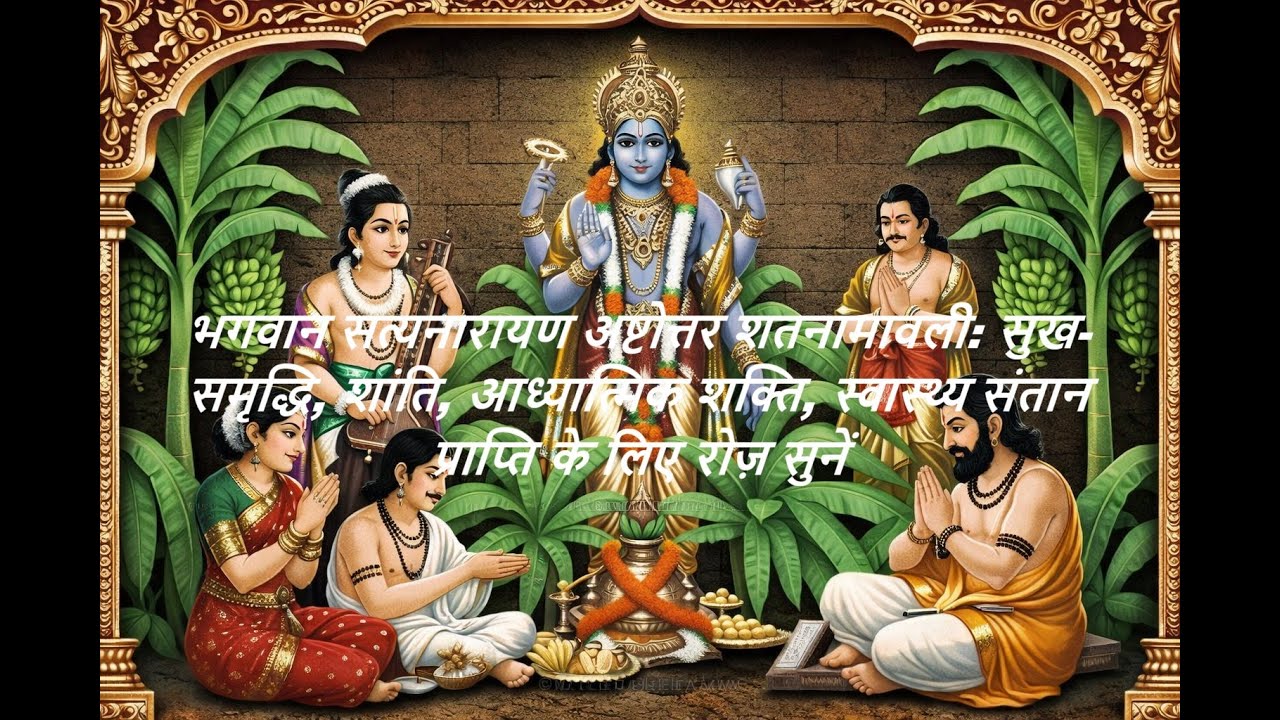 भगवान सत्यनारायण अष्टोत्तर शतनामावली: सुख-समृद्धि, शांति, आध्यात्मिक शक्ति, स्वास्थ्य संतान प्राप्ति