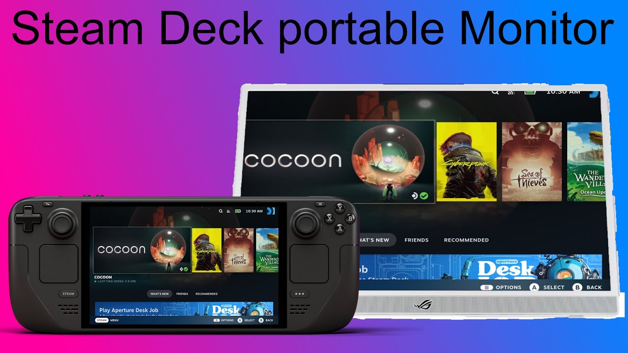 How to connect a Steam deck to a Portable monitor