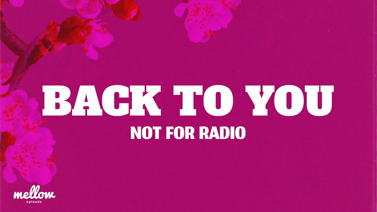 Not for Radio - Back To You (Lyrics)