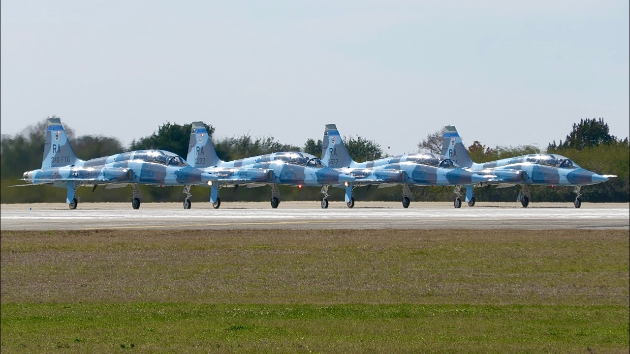 Blue Camo T-38 Talons & Retiring T-1 Jayhawks at Randolph!
