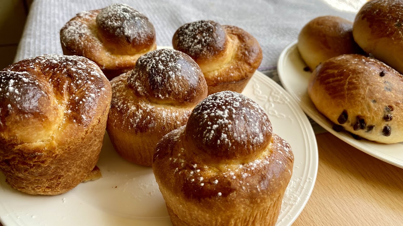 How to make BRIOCHE PARISIENNE classic French recipe - Best Fluffiest homemade Brioches easy recipe