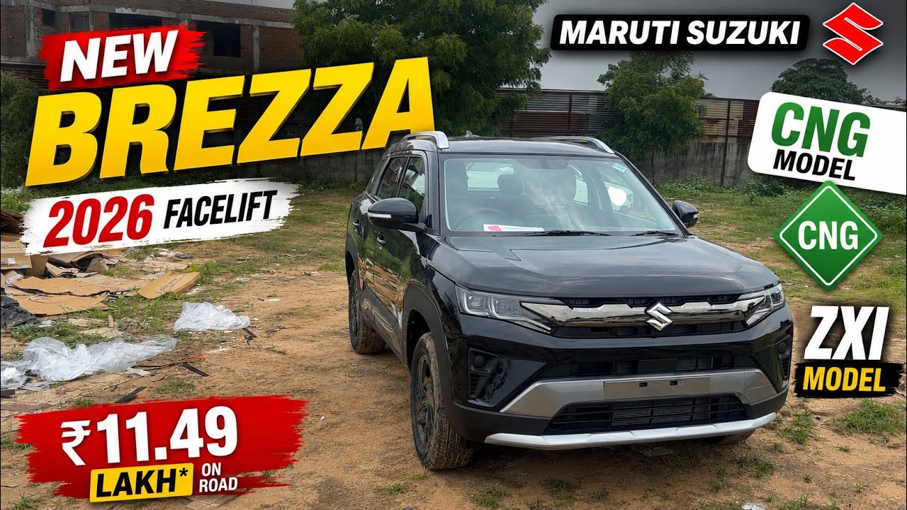 New Maruti Suzuki Brezza 2026 Facelift ZXI CNG 🔥 | Price, Features & Full Review