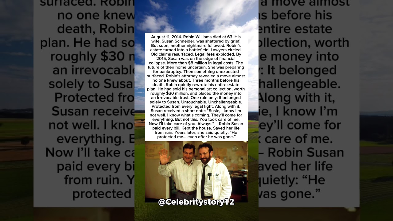 After Robin Williams Died, His Wife Discovered What He Secretly Did for Her. 