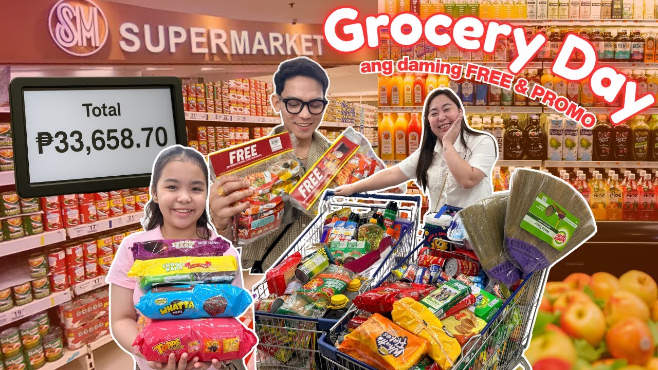 Grocery Shopping: Restock Tayo! Sakto, Ang Daming Naka Promo (3 CARTS, GRABE ANG BILL 😳)