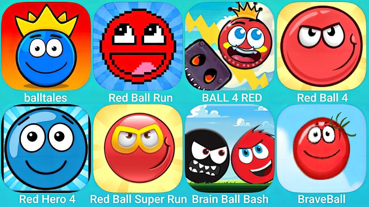 Ball Tales, Red Ball Run, Ball 4 Red, Red Ball 4, Red Hero 4, Brave Ball and More Red Ball Games