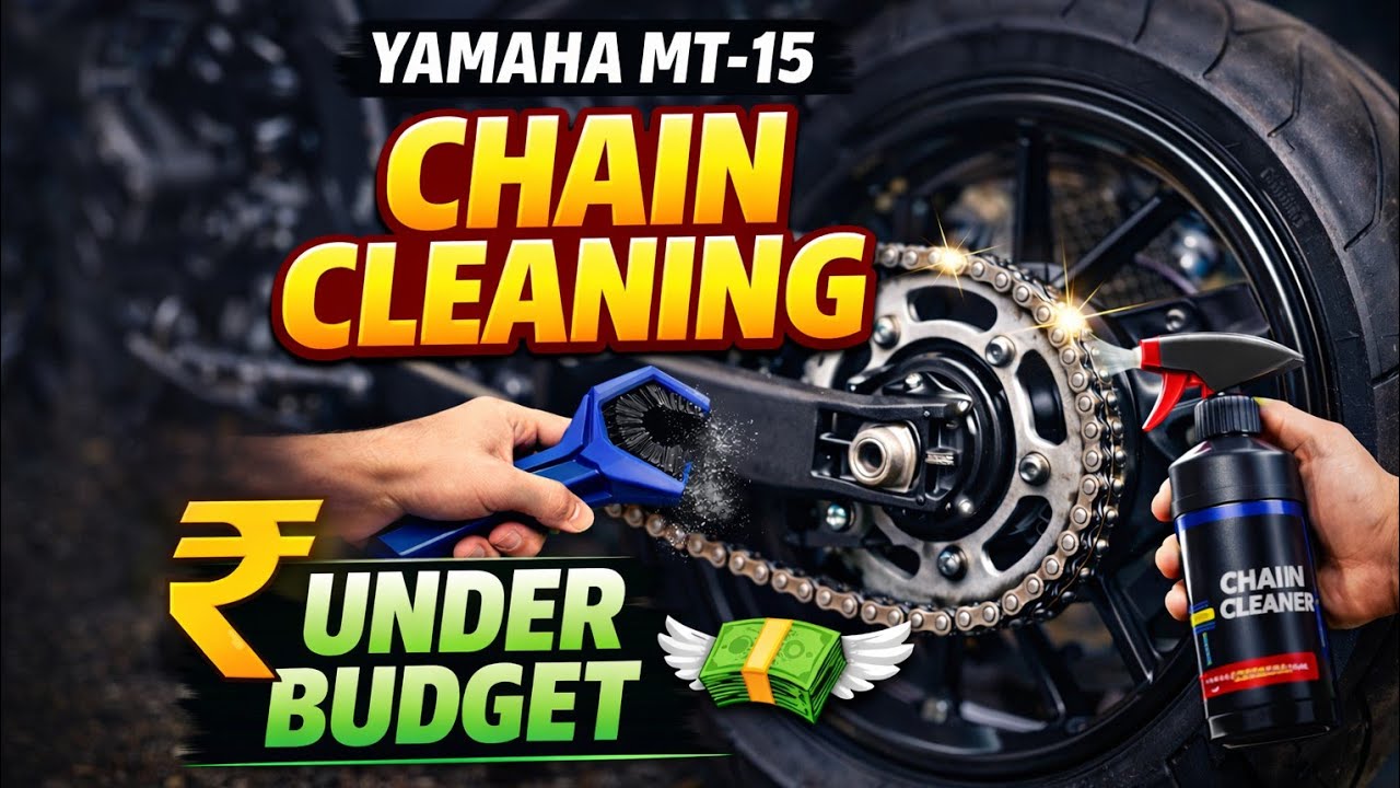 Homemade chain cleans diy budget friendly without center stand | Yamaha MT 15| Motul
