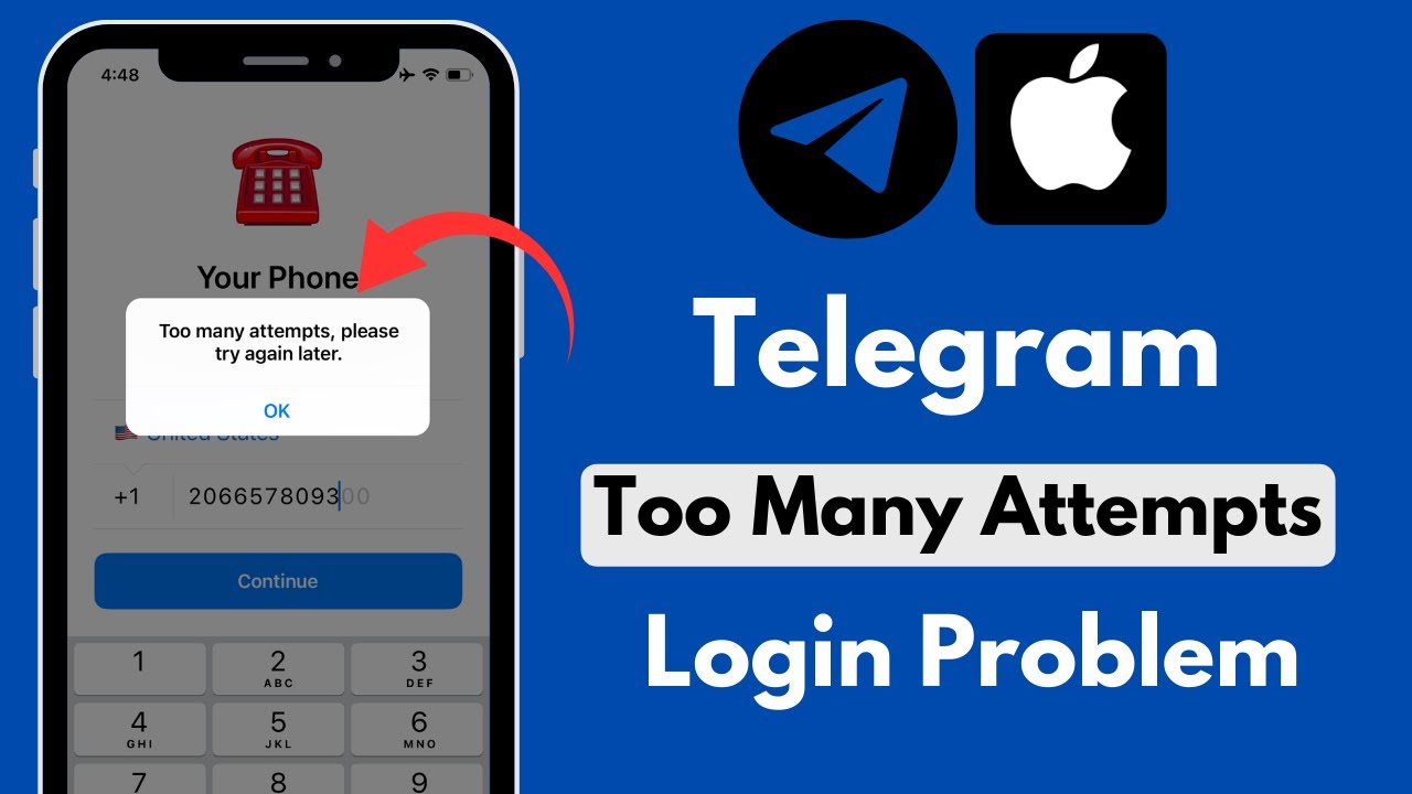Telegram Too Many Attempts iOS / Too Many Attempts Please Try Again Later Telegram iPhone