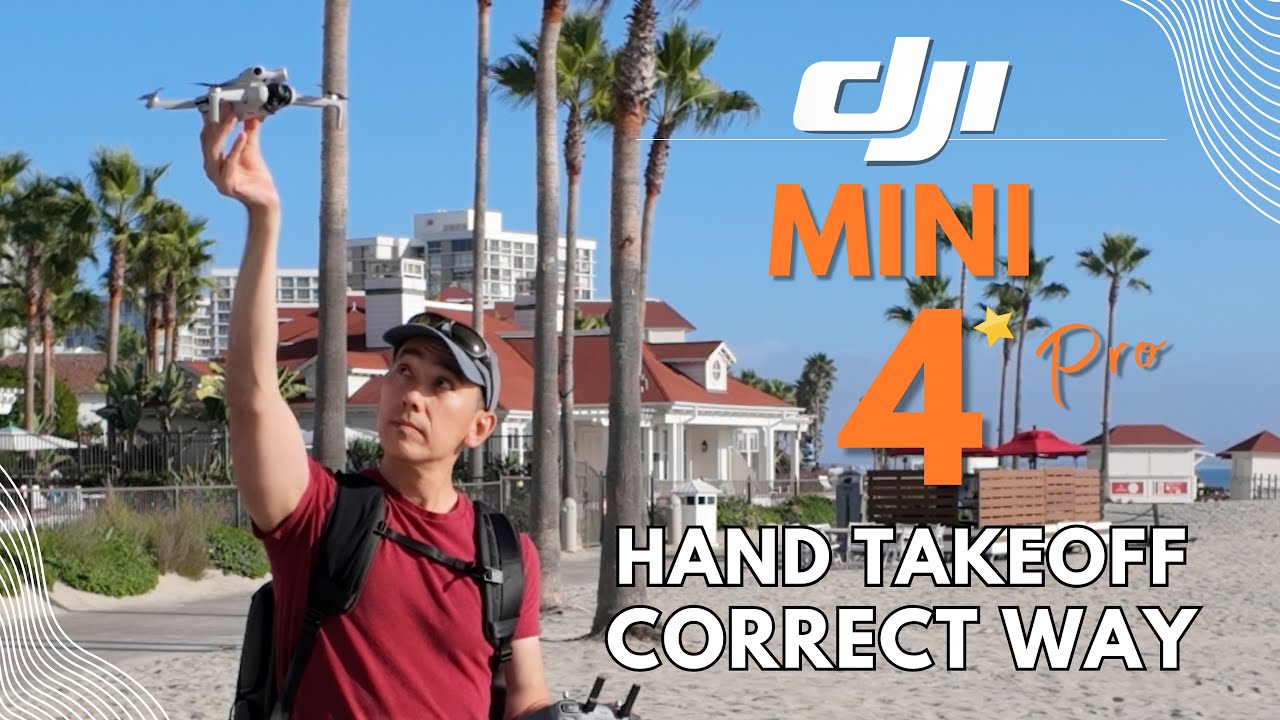 Как безопасно запустить и посадить DJI Mini 4 PRO с руки [Взлет дрона с руки]