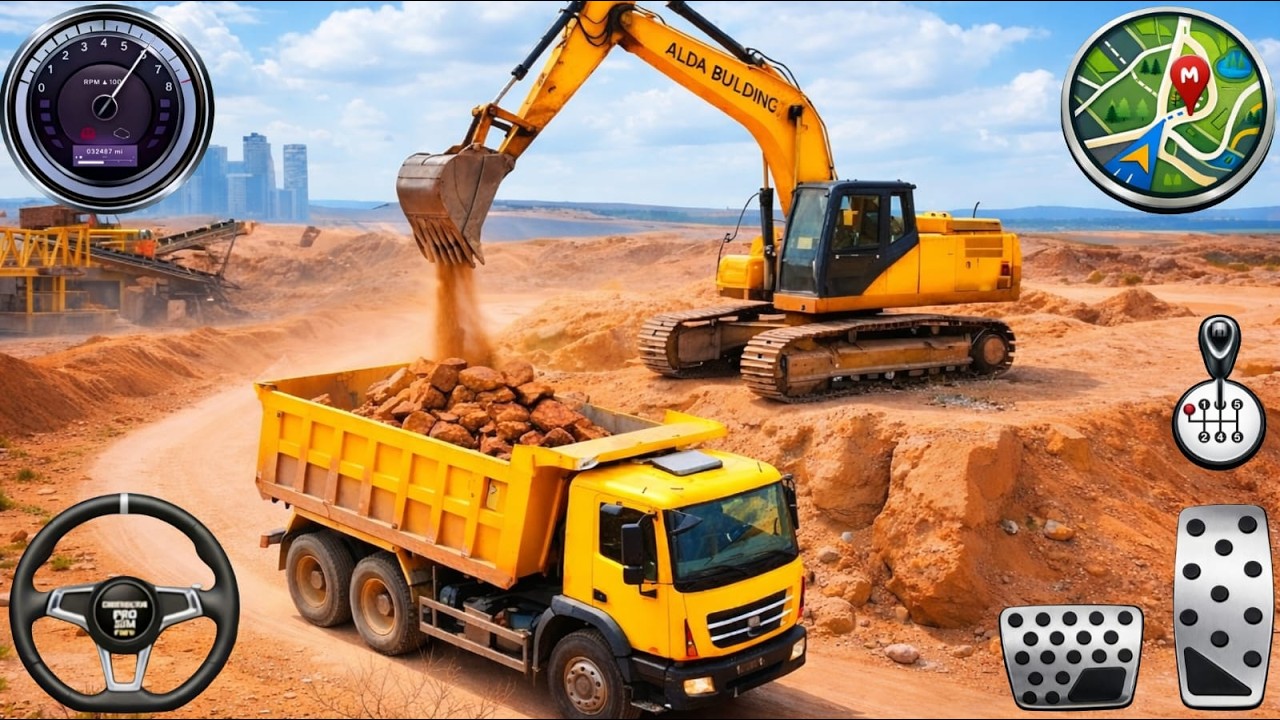 👷City Road Construction Simulator 3D 🚧 | Heavy Excavator & Truck - Android Gameplay