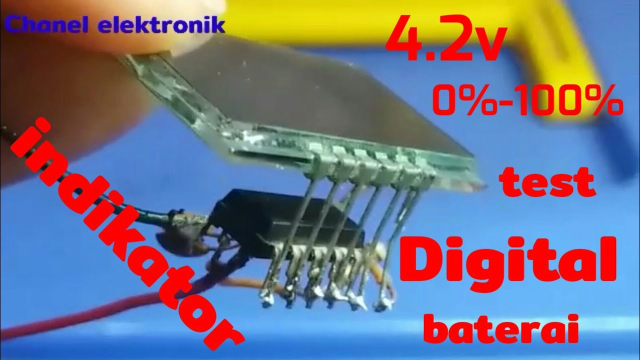Cara membuat indikator baterai digital(How to make a digital battery indicator