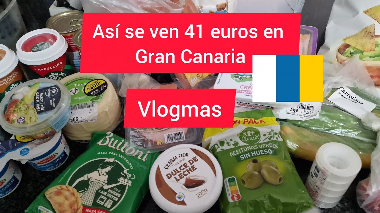 Mercado de 41 euros del  carrefour.  Vestidos de 2 Euros en el mercadillo de Gran Canaria España.