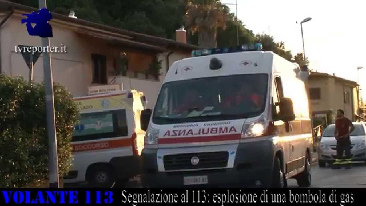 VOLANTE 113: Segnalazione al 113, esplosione di una bombola di gas