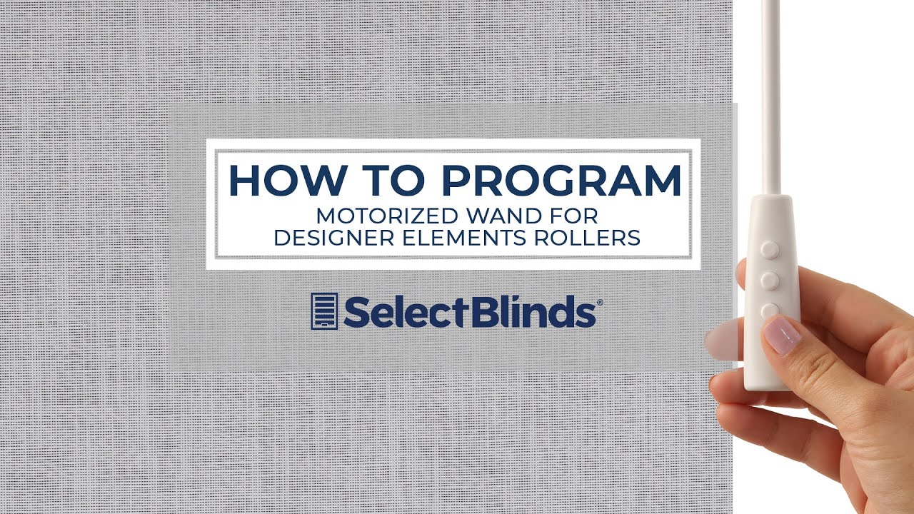 How to Program the Motorized Wand for Designer Elements Roller Shades | SelectBlinds.com
