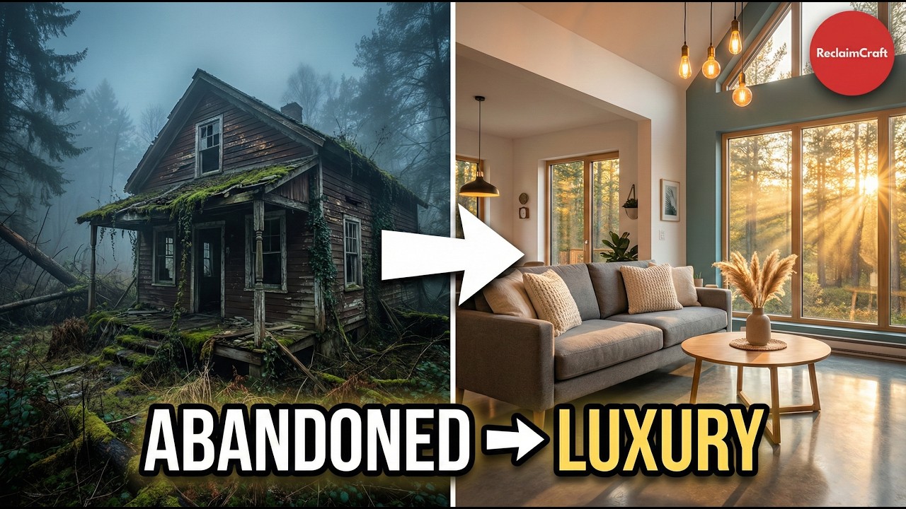 I Turned an Abandoned Forest Cabin into a Luxury Cozy Studio (ASMR Restoration)