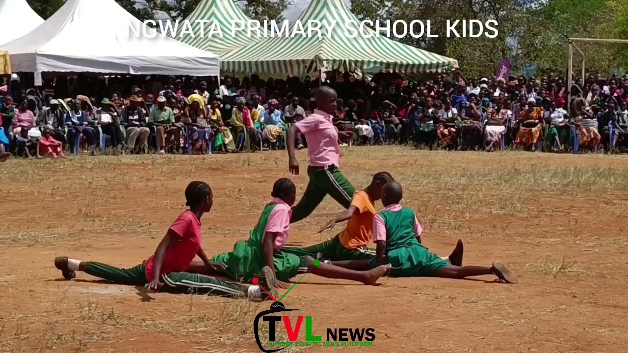 Entertaining Acrobatics by kids from Ngwata Primary School in Kibwezi