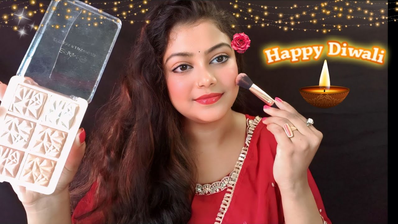 ASMR Get Ready With Me For Diwali 💄 🪔