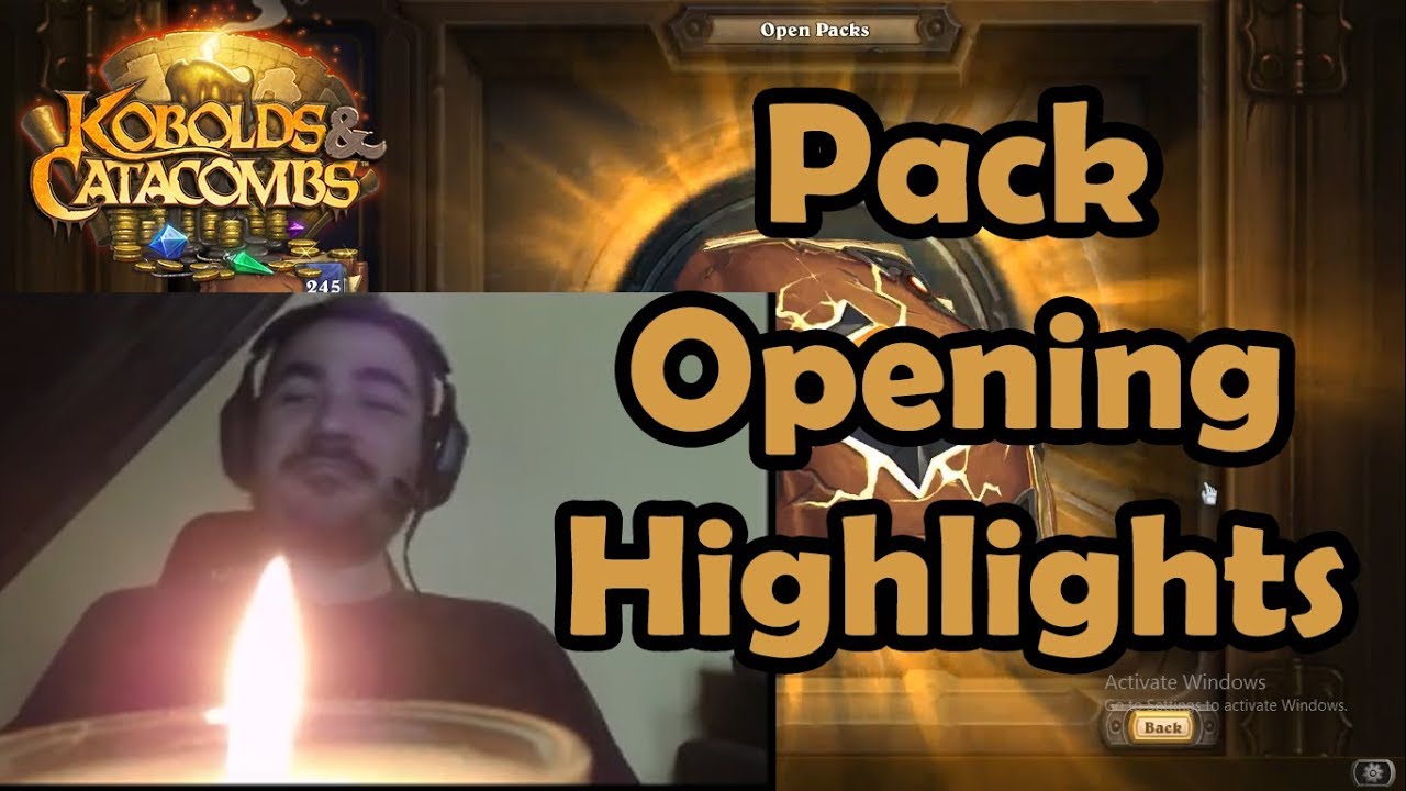Kripp 400 Packs Opening Highlights [Kobolds and Catacombs, Hearthstone]