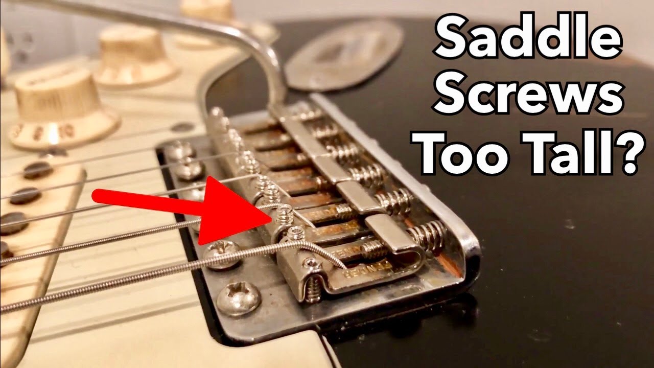 CHEAP & EASY Fix for Strat Saddle Height Screws That Are Too High!