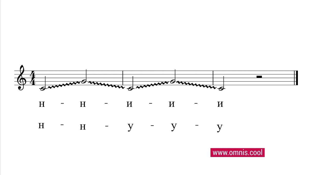 Упражнения за разпяване - Женски глас - 3.Сирени върху Н и И