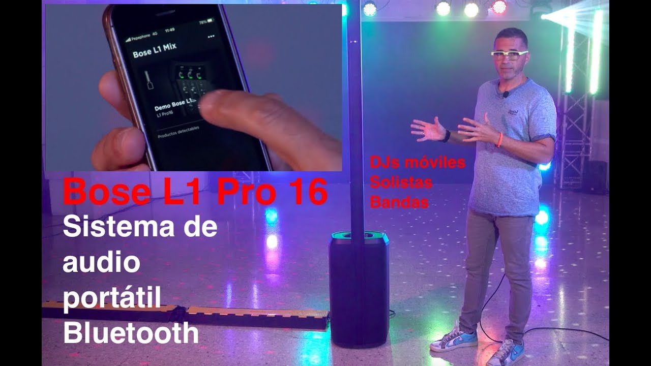 Bose L1 Pro 16. Espectacular sistema de audio portátil Bluetooth para DJs, solistas y bandas.