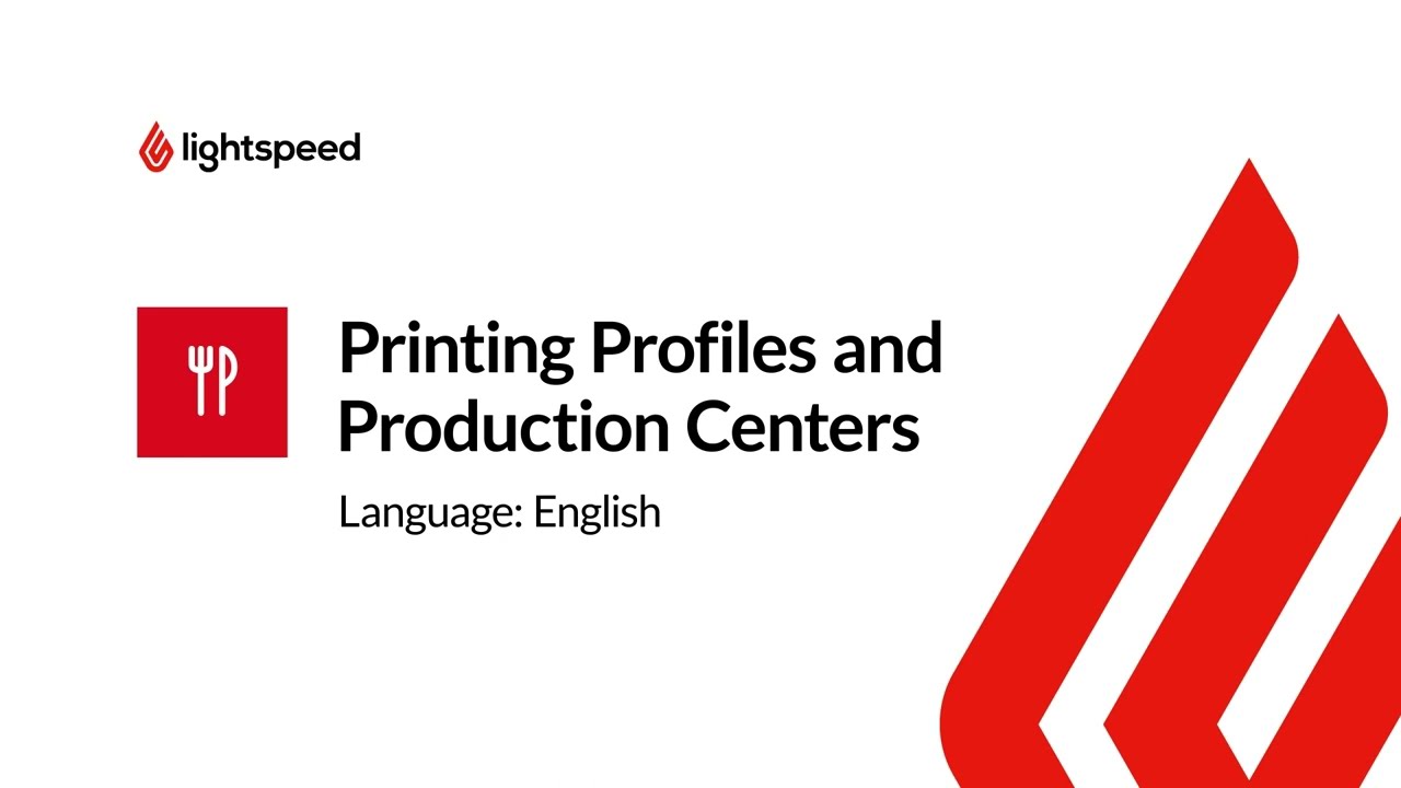 How to Create Printing Profiles and Production Centers - Lightspeed K-Series