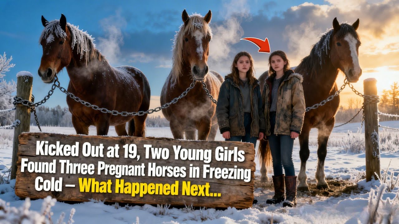 Kicked Out at 19,Two Young Girls Found Three Pregnant Horses in Freezing Cold —What Happened Next...