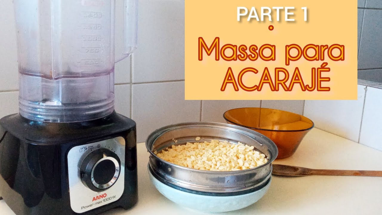 Massa para acarajé - Preparando o feijão