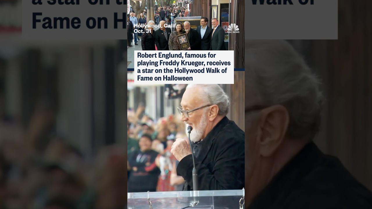 Robert Englund, who played Freddy Krueger, gets a star on the Hollywood Walk of Fame on Halloween