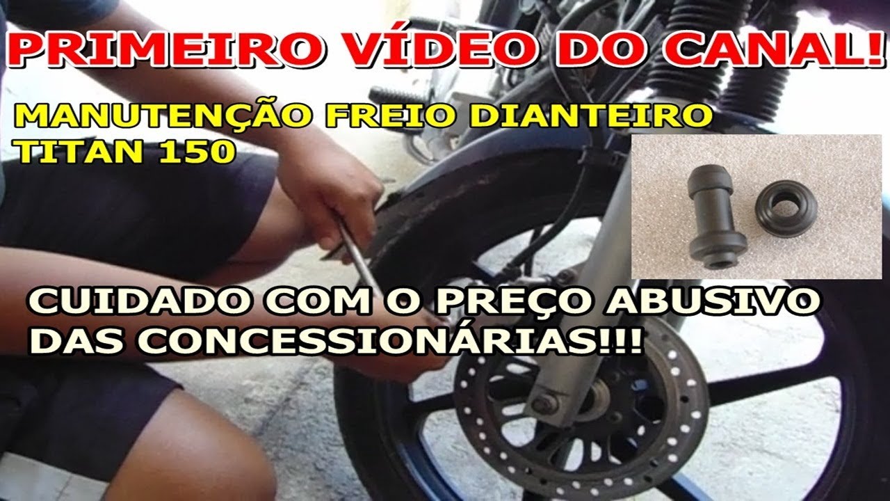 PRIMEIRO VÍDEO DO CANAL: Troca das Borrachas da Pinça de freio Titan 150.